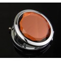 Round shape crystal pocket mirror 